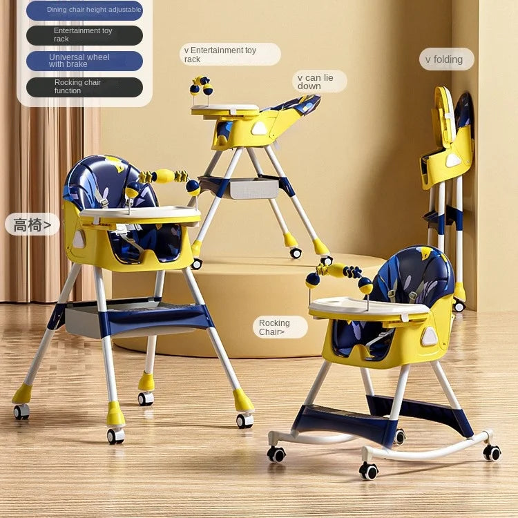 Baby Dining Chair Children Seat Foldable Baby Dinner Table Chairs Multifunctional Dining Table Chairs Baby Dining Table