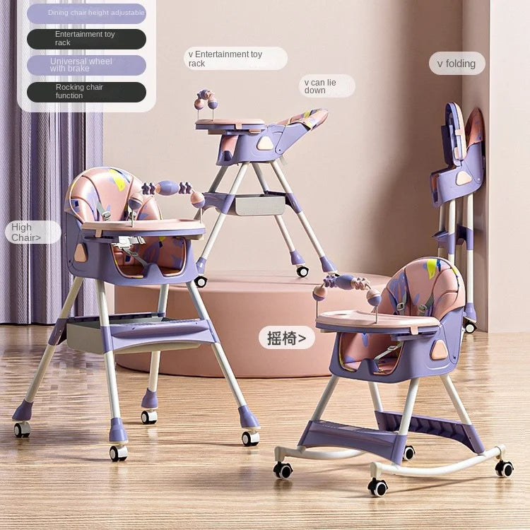 Baby Dining Chair Children Seat Foldable Baby Dinner Table Chairs Multifunctional Dining Table Chairs Baby Dining Table